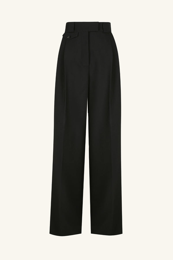 IRENA HIGH WAISTED TAILORED PANT - BLACK_G
