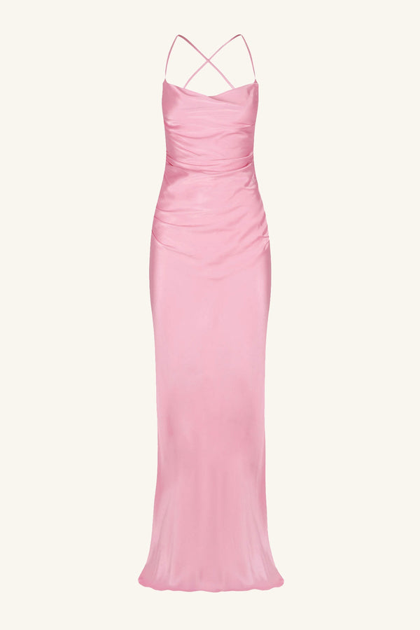 LA LUNE LACE BACK MAXI DRESS - PEONY_G