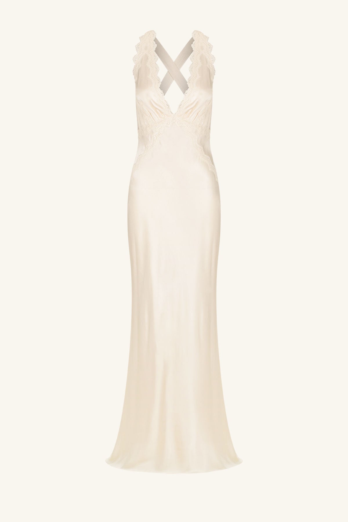 LA LUNE LACE CROSS BACK MAXI DRESS | CREAM | DRESSES | SHONA JOY