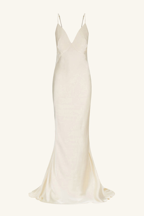 LA LUNE LOW BACK MAXI DRESS - CREAM_G