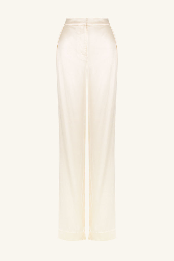 LA LUNE MID RISE STRAIGHT LEG PANT - CREAM_G