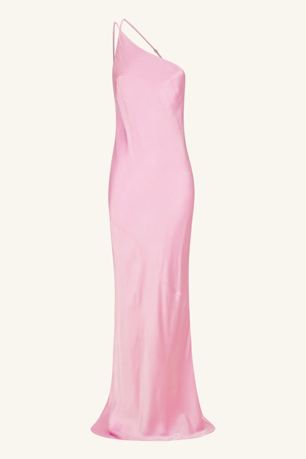 LA LUNE ONE SHOULDER COWL BACK MAXI DRESS - PEONY_G