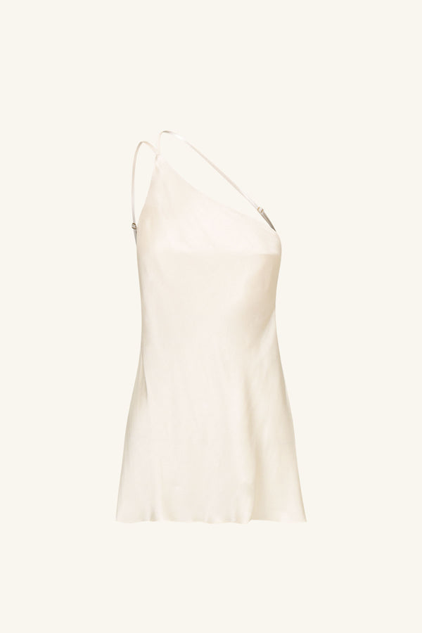 LA LUNE ONE SHOULDER COWL BACK TOP - CREAM_G