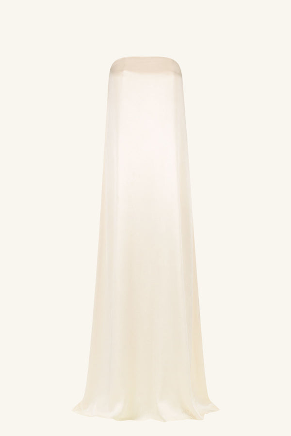 LA LUNE STRAPLESS COLUMN MAXI DRESS - CREAM_G