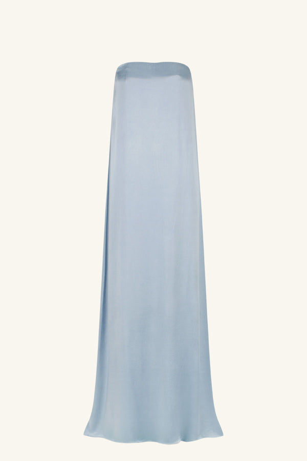 LA LUNE STRAPLESS COLUMN MAXI DRESS - POWDER BLUE_G