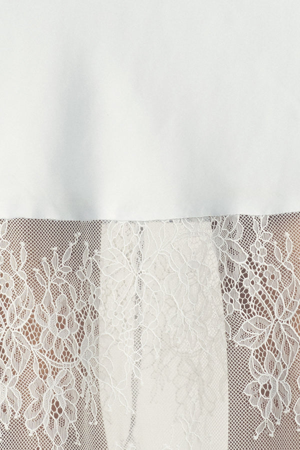 LABYRINTH LACE ONE SHOULDER COWL MAXI DRESS - PALE BLUE_SW