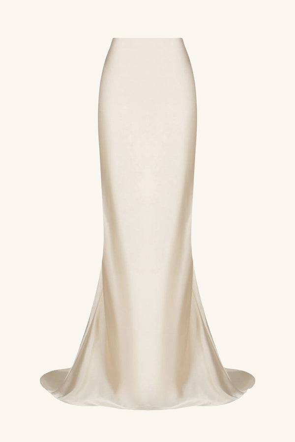 LA LUNE HIGH WAIST MAXI SKIRT - CREAM_G