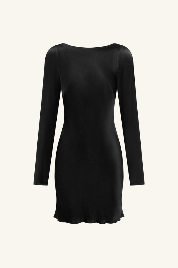 La Lune Long Sleeve Backless Mini Dress | Black | Dresses | Shona Joy La Lune Long Sleeve Backless Mini Dress | Black | Dresses | Shona Joy