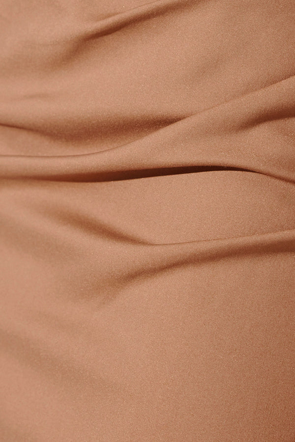 LANI DRAPED MAXI SKIRT - CINNAMON_SW