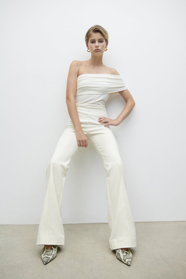 LANI BOOT CUT FLARED PANT - RICE