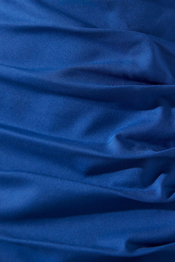 LANI ASYMMETRICAL GATHERED MAXI DRESS - AZURE_SW