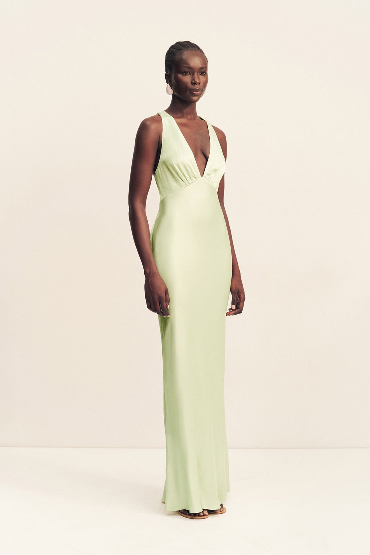 Shona Joy La Lune Plunged Cross Back Maxi - 8