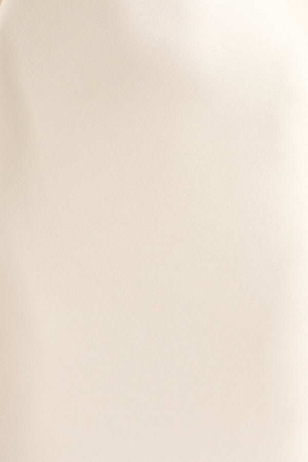 LA LUNE PLUNGED CROSS BACK MAXI DRESS - WHITE