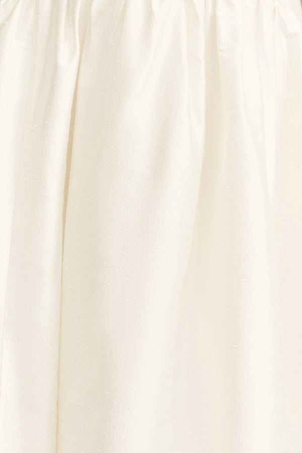 LUCERO SILK PANELLED MAXI DRESS - IVORY