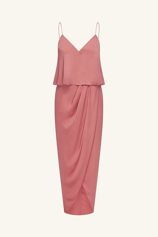 LUXE COCKTAIL FRILL DRESS - ROSE_G