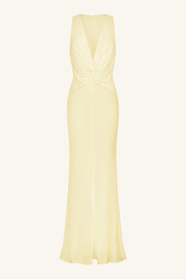 LA LUNE LOW TWIST MAXI DRESS - LEMON_G