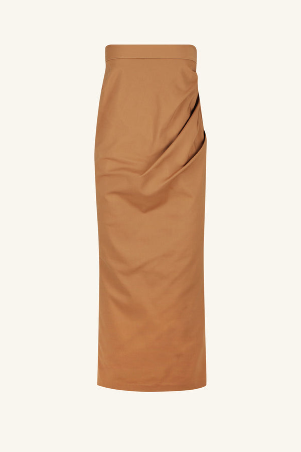 LANI DRAPED MAXI SKIRT - CINNAMON (PRE-ORDER)_G