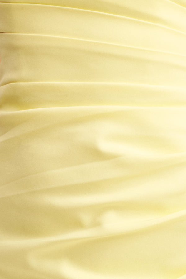 LANI STRAPLESS DRAPED MAXI DRESS - LEMONADE_SW