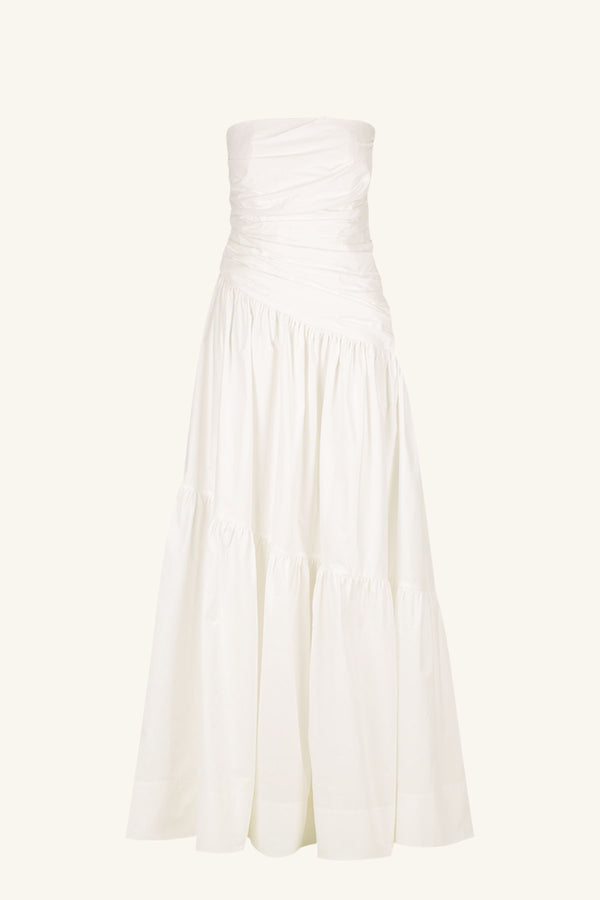 MAIORI STRAPLESS TIERED MAXI DRESS - IVORY_G
