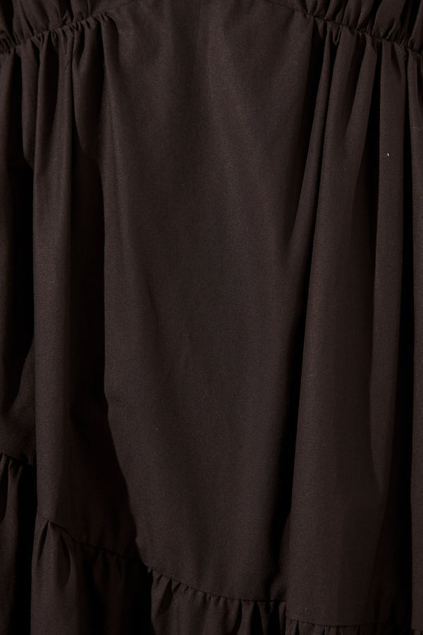 MAIORI TIERED MAXI DRESS - BLACK_SW