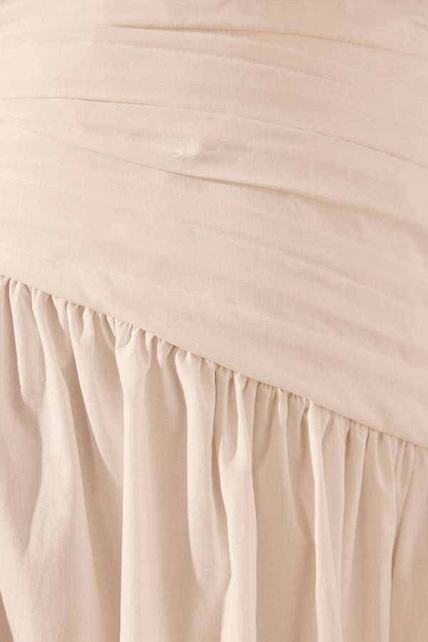 MAIORI STRAPLESS TIERED MAXI DRESS - IVORY_SW