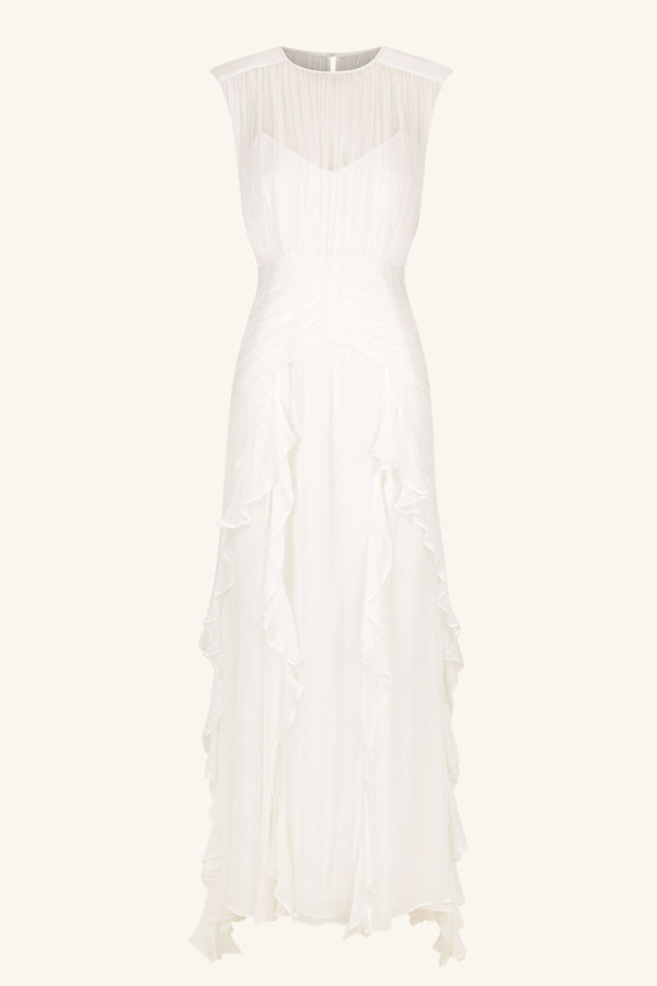 MARGOT ROUND NECK SLEEVELESS MAXI DRESS - IVORY_G