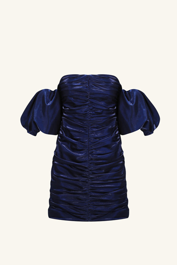 MIRAMARE RUCHED MINI DRESS - MIDNIGHT_G