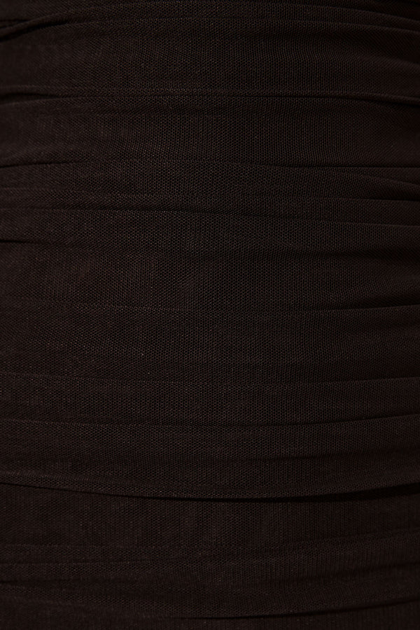 MIRA LONG SLEEVE OFF SHOULDER TOP - BLACK_SW
