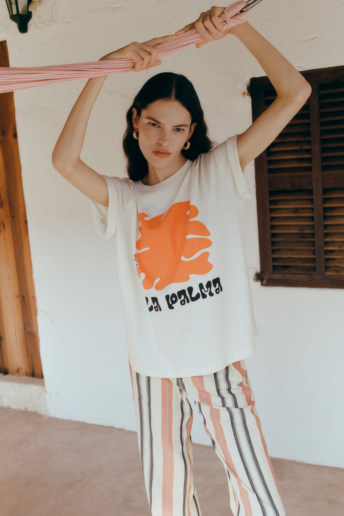 Soller Short Sleeve Panelled Midi Dress, Tangerine