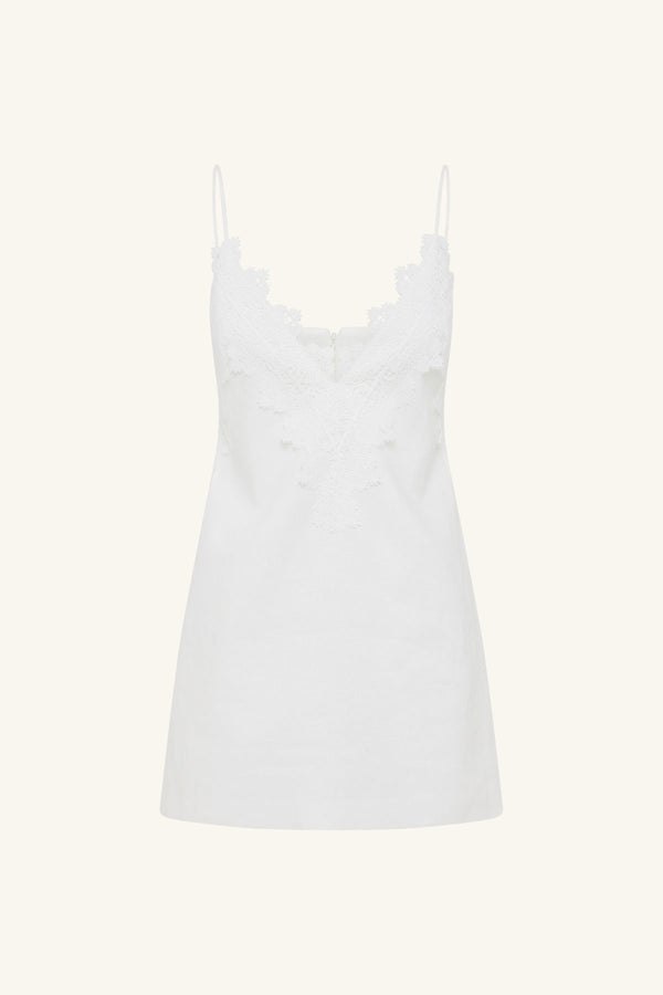 TOILE LACE MINI DRESS - IVORY_G