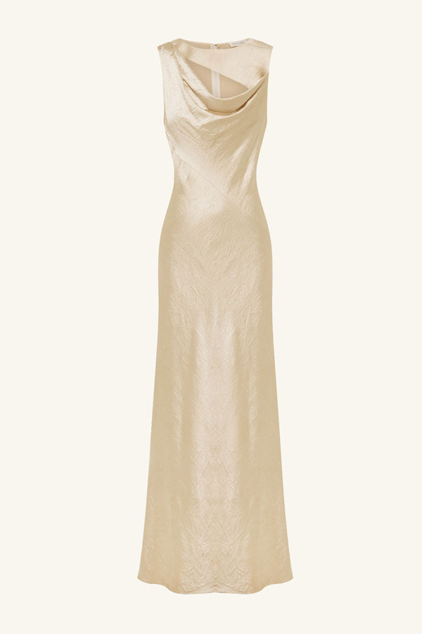 ANDIE SLEEVELESS COWL MAXI DRESS - CHAMPAGNE_G