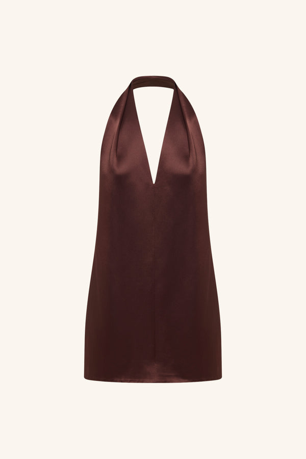 Savanna Halter Neck Mini Dress | Coffee | Dresses | Shona Joy Savanna Halter Neck Mini Dress | Coffee | Dresses | Shona Joy