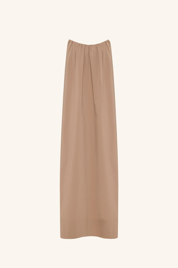 CAMPBELL STRAPLESS MAXI DRESS - CLAY_G