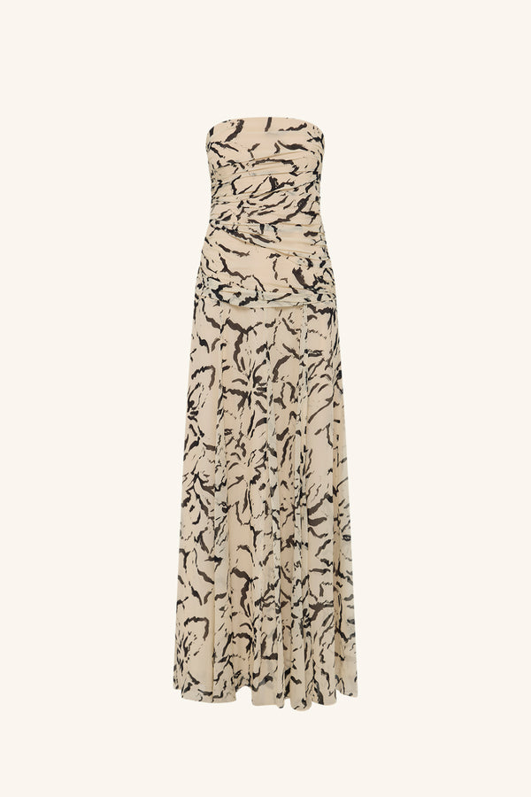 REA STRAPLESS PANELLED MAXI DRESS_G