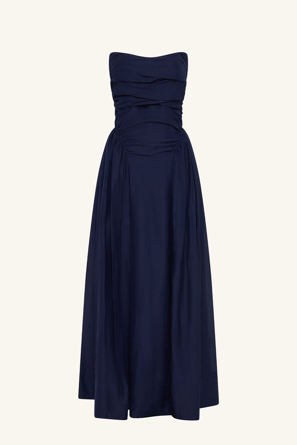 CELESTE STRAPLESS PANELLED MAXI DRESS - MIDNIGHT_G