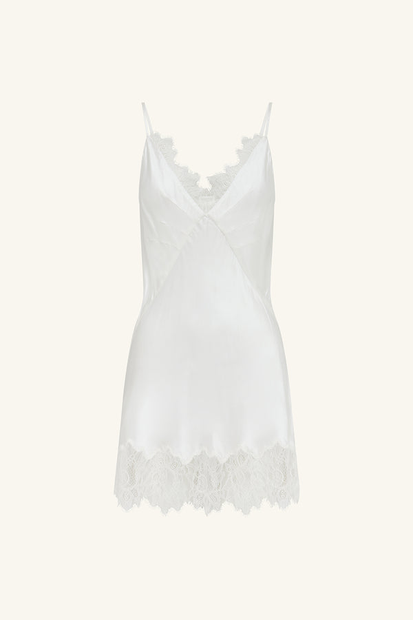 LUSTRE LACE SLIP MINI DRESS - IVORY_G
