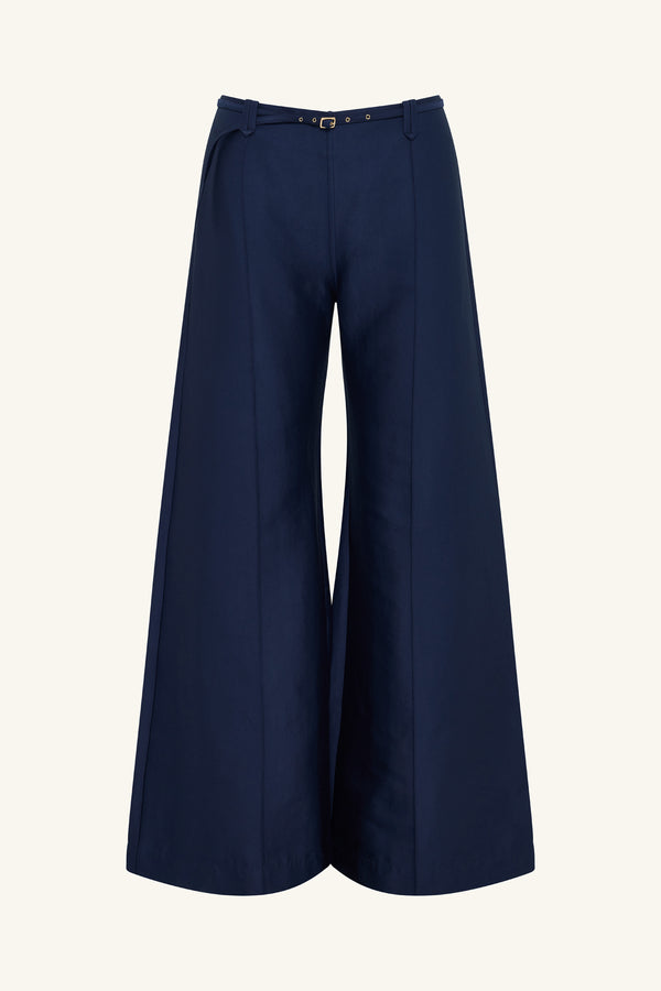 OTIS WIDE LEG BELTED PANT - MIDNIGHT_G
