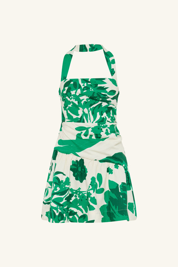 JONI HALTER DRAPED MINI DRESS_G