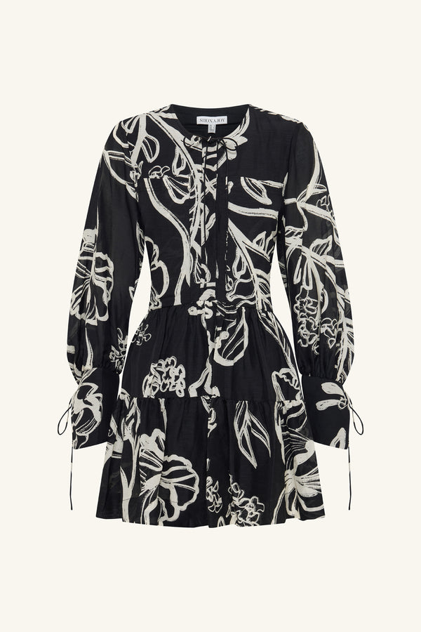 LILA TIERED MINI DRESS_G