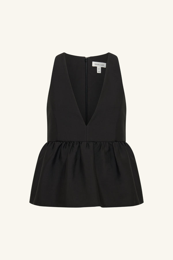 OTIS PLUNGED TOP - BLACK_G
