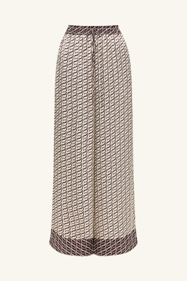 MONOGRAM SILK CONTRAST PANT_G