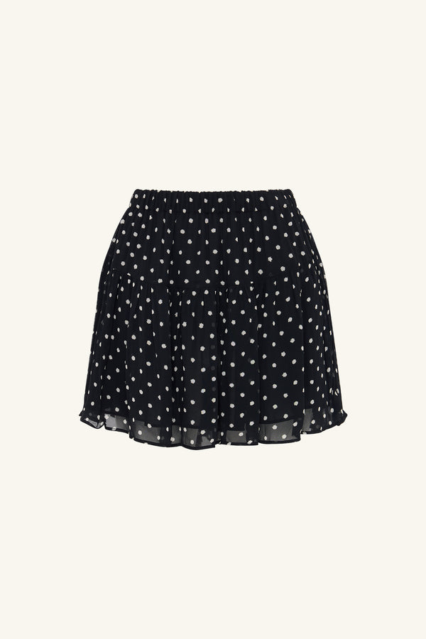 HOUSTON TIERED MINI SKIRT_G