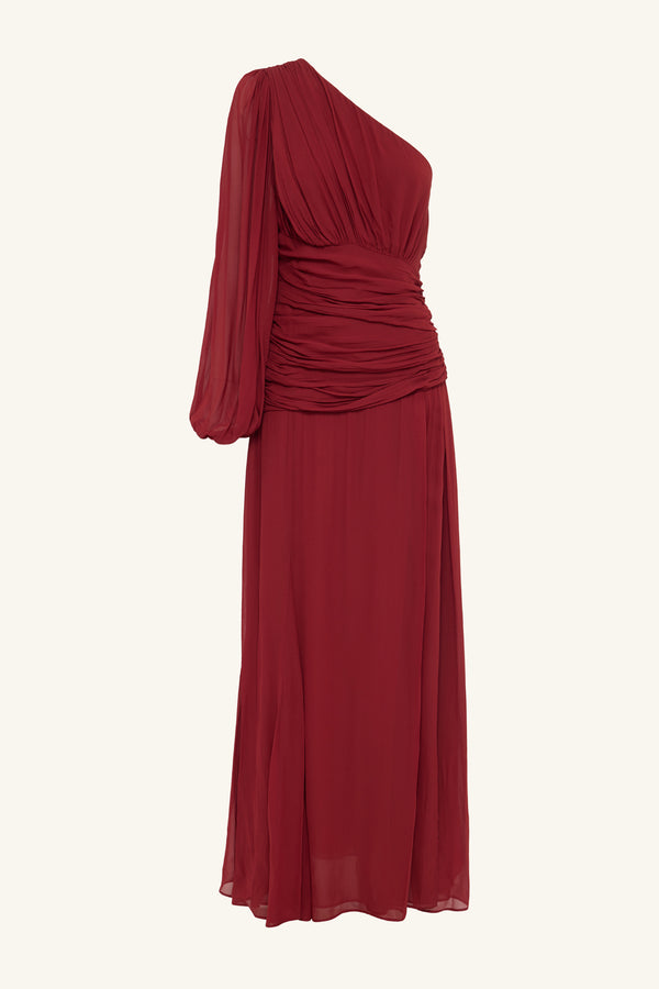 ROWE SIDE SPLIT MAXI DRESS - SANGRIA_G