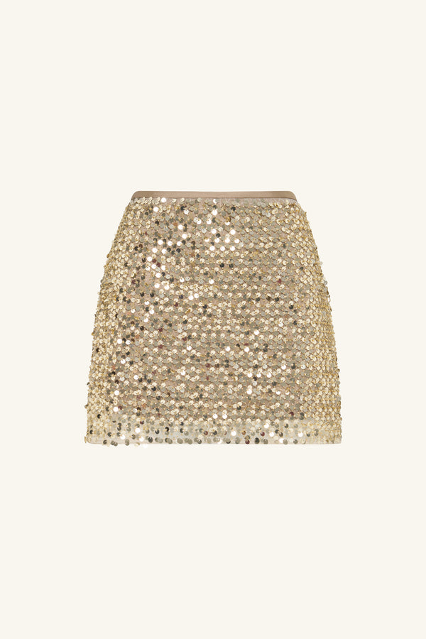 BRIA MINI SKIRT - GOLD_G