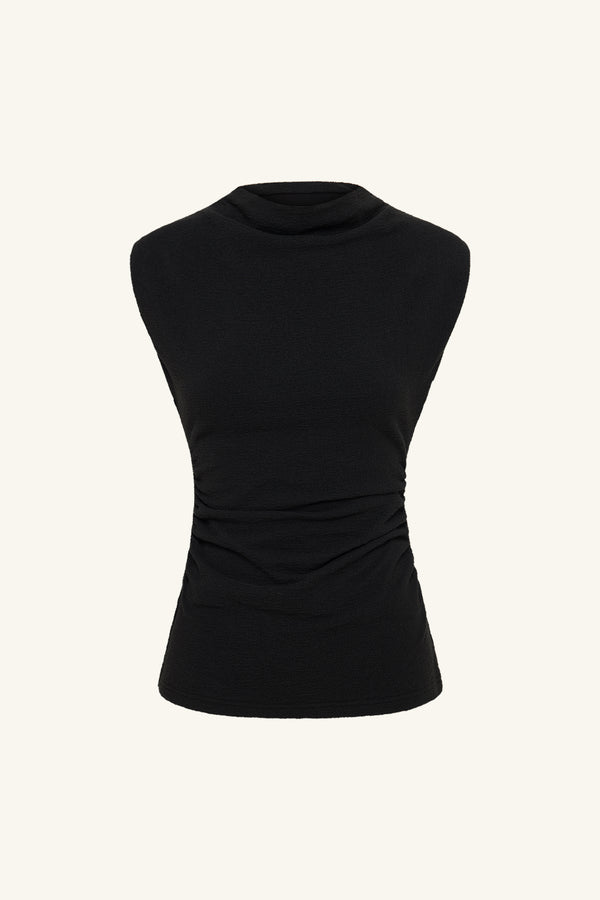 BEAU SLEEVELESS TOP - BLACK_G