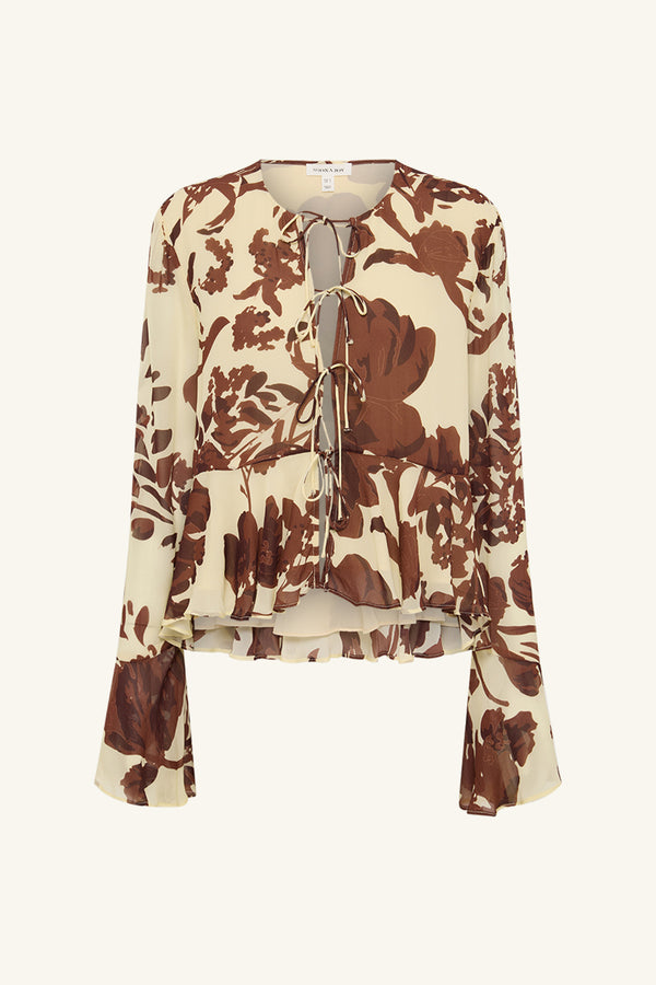 NOA LONG SLEEVE RUFFLE TOP_G