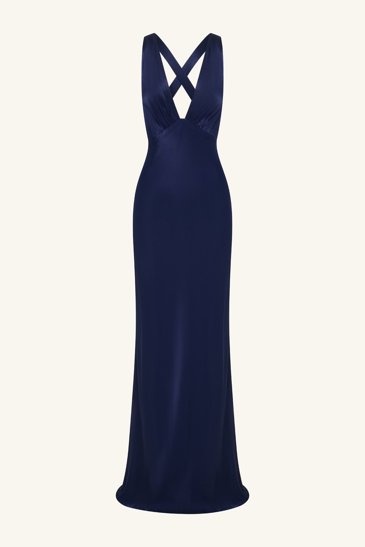 La Lune Plunged Cross Back Maxi Dress | Midnight | Dresses | Shona Joy