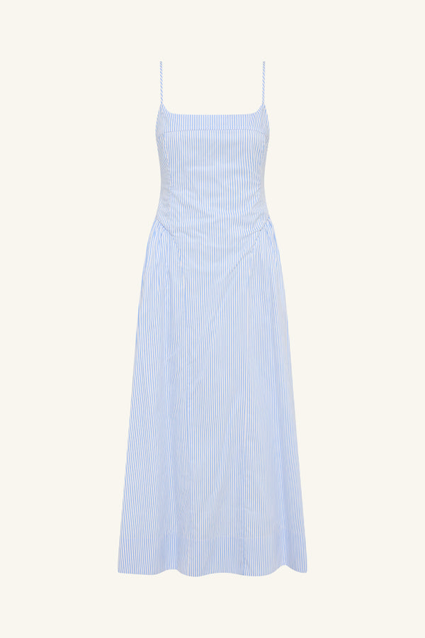 SAUNDERS SQUARE NECK PANELLED MIDI DRESS_G