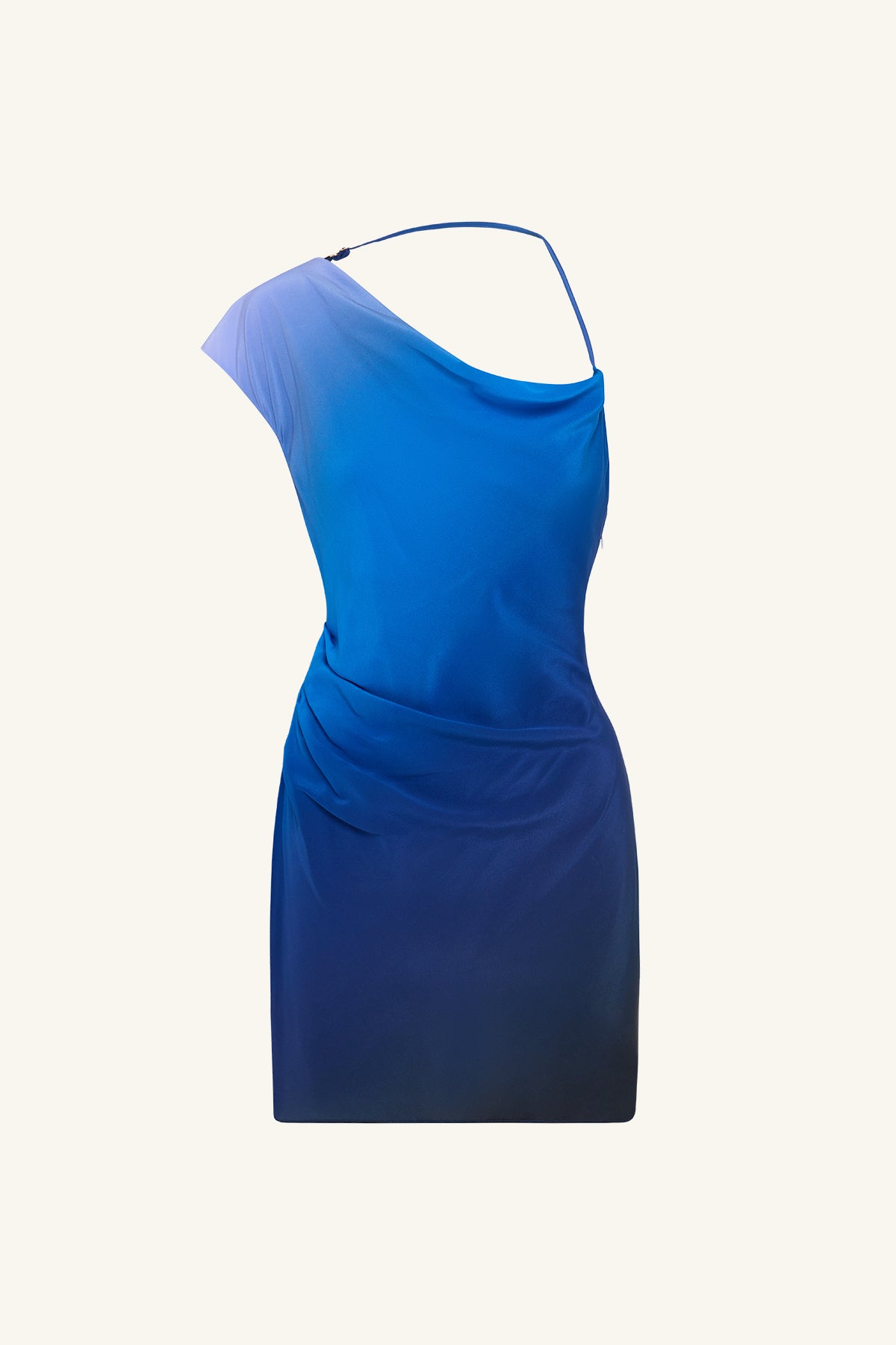 Lottie Silk Draped One Shoulder Mini Dress | Lilac Eclipse