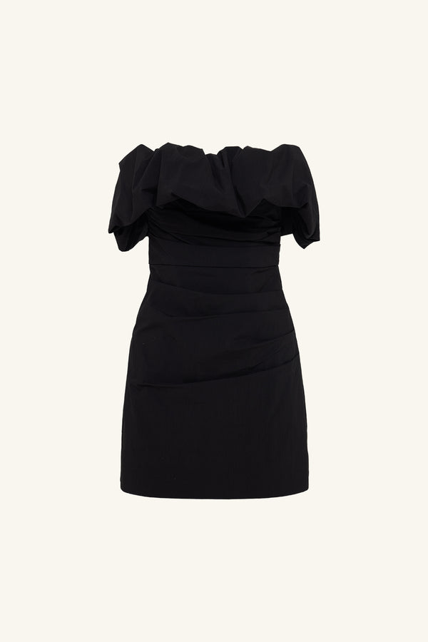 CAMPBELL STRAPLESS BUBBLE MINI DRESS - BLACK_G